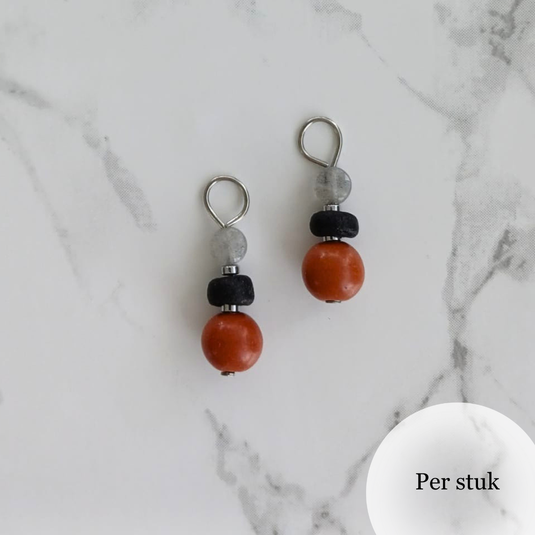 Mix & match bedel met labradoriet, kokos en sunstone