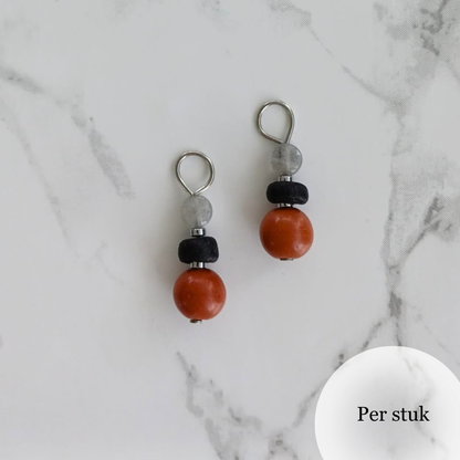 Mix & match bedel met labradoriet, kokos en sunstone