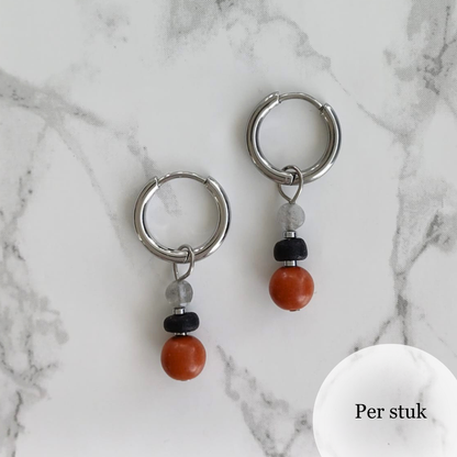 Mix & match bedel met labradoriet, kokos en sunstone