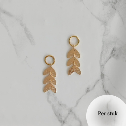 Mix & match bladbedel van RVS goudkleurig