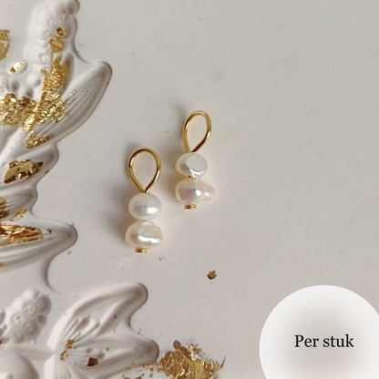 Mix & match bedel met kleine zoetwaterpareltjes goudkleur