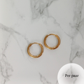 Oorringen 18K gold plated RVS
