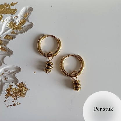 Mix & match bedel met stijlvolle hematietkraaltjes goudkleur