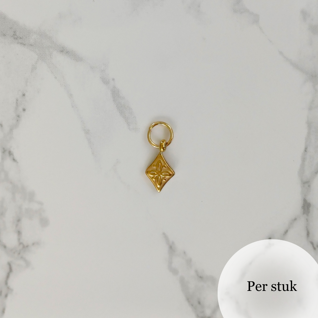 Mix & match bedel met bewerkte ruit goudkleur