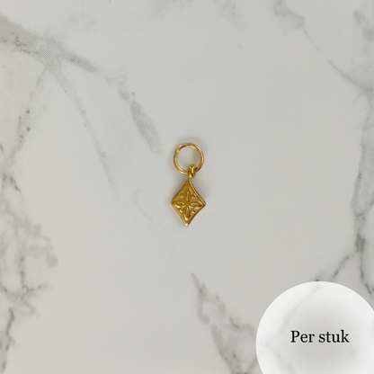 Mix & match bedel met bewerkte ruit goudkleur