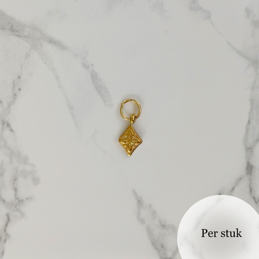 Mix & match bedel met bewerkte ruit goudkleur