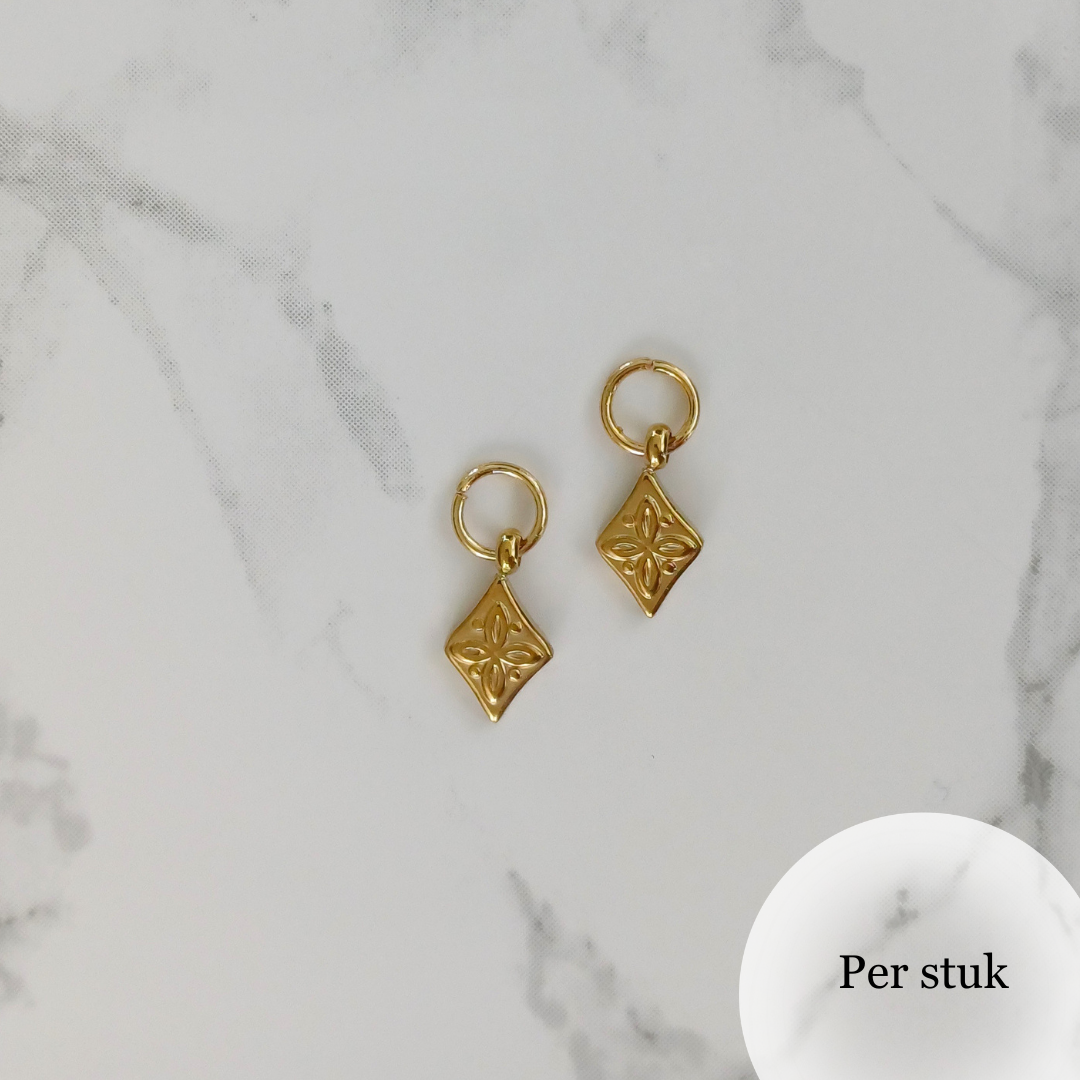 Mix & match bedel met bewerkte ruit goudkleur