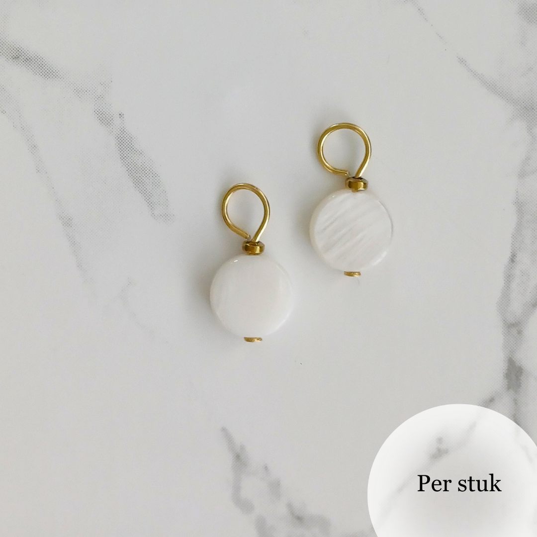Mix & match bedel met ronde schelpkraal goudkleur