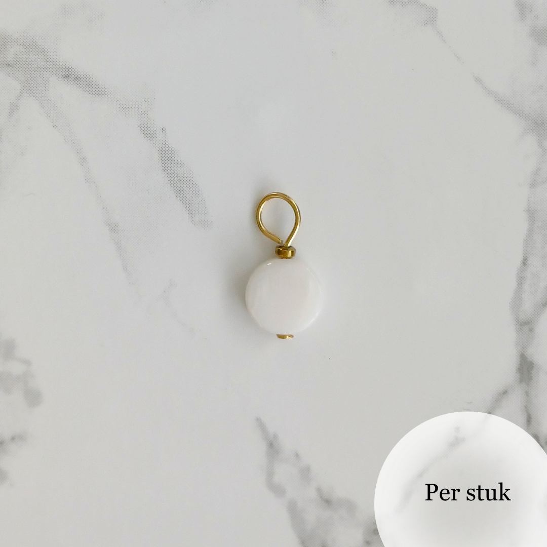 Mix & match bedel met ronde schelpkraal goudkleur