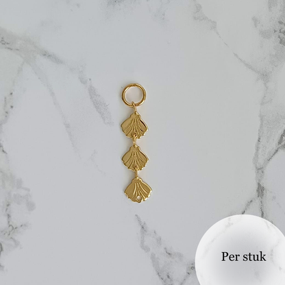 Mix & match bedel met schelp patroon goudkleurig