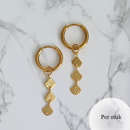 Mix & match bedel met schelp patroon goudkleurig