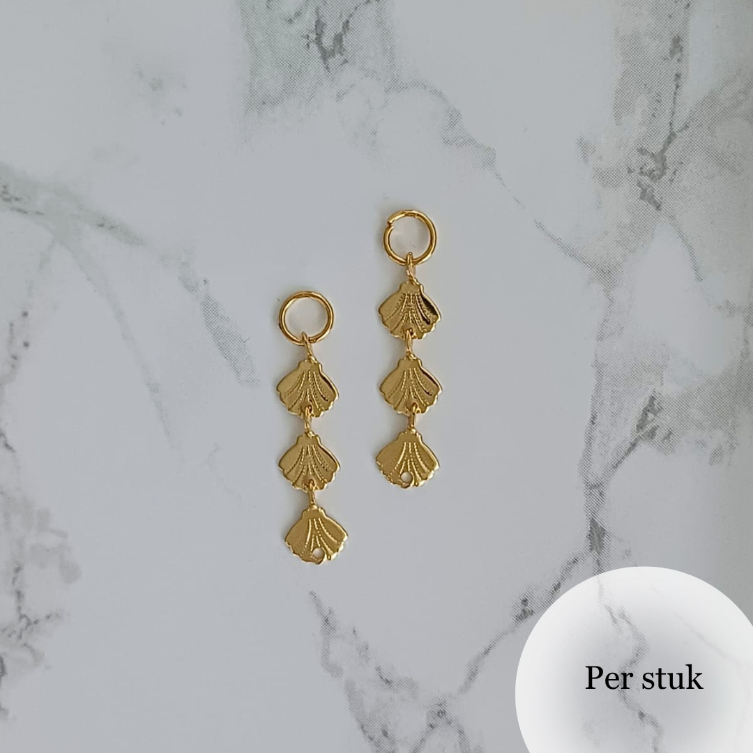 Mix & match bedel met schelp patroon goudkleurig