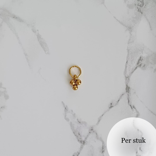 Mix & match bedel met bolletjes design goudkleur