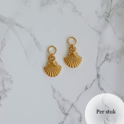 Mix & match bedel met RVS schelp goudkleur