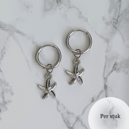 Mix & match bedel met RVS zeester zilverkleur