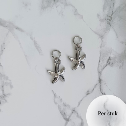 Mix & match bedel met RVS zeester zilverkleur