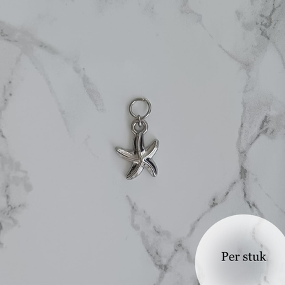 Mix & match bedel met RVS zeester zilverkleur