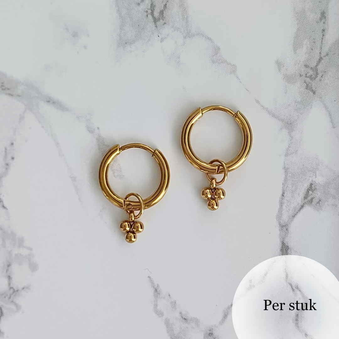 Mix & match bedel met bolletjes design goudkleur