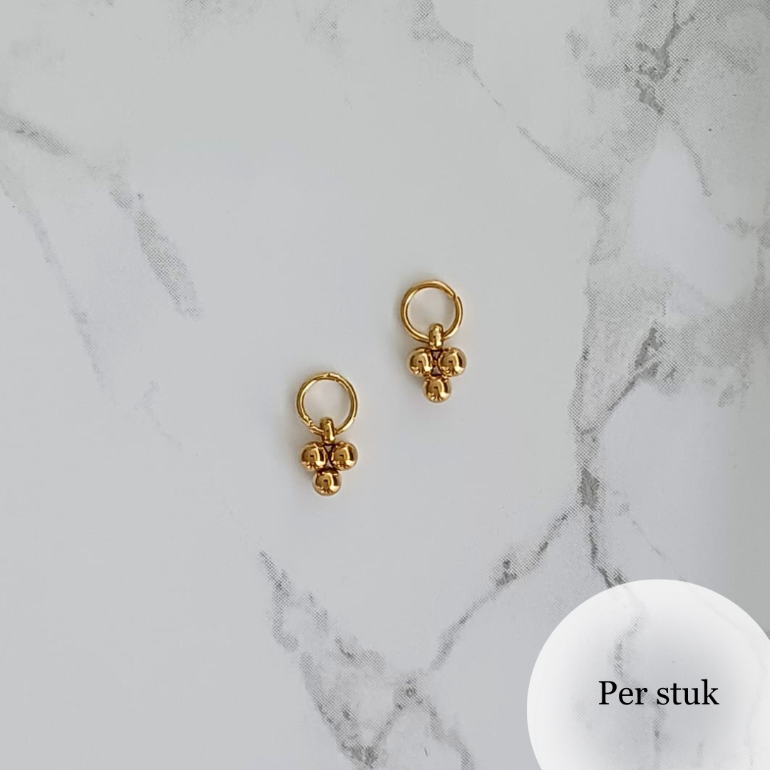 Mix & match bedel met bolletjes design goudkleur