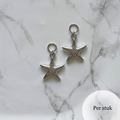Mix & match bedel met RVS zeester zilverkleur