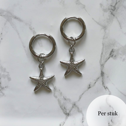 Mix & match bedel met RVS zeester zilverkleur