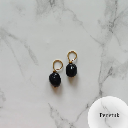 Mix & match bedel met met zwarte obsidiaan goudkleur