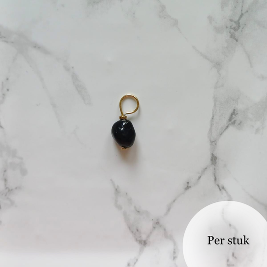 Mix & match bedel met met zwarte obsidiaan goudkleur