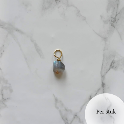 Mix & match bedel met grijze Labradoriet goudkleur