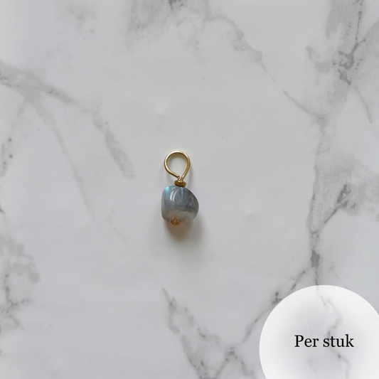 Mix & match bedel met grijze Labradoriet goudkleur