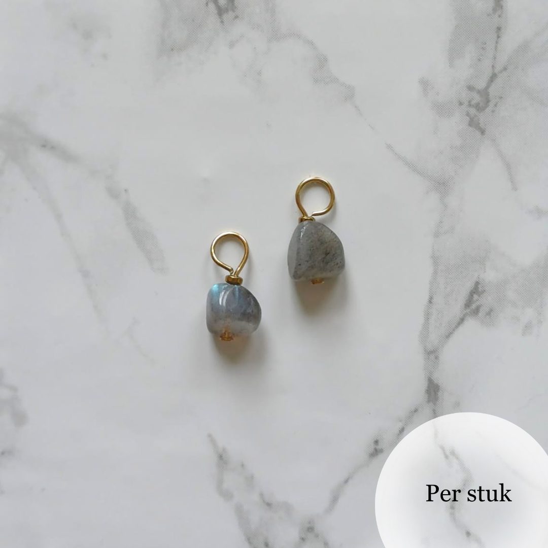 Mix & match bedel met grijze Labradoriet goudkleur