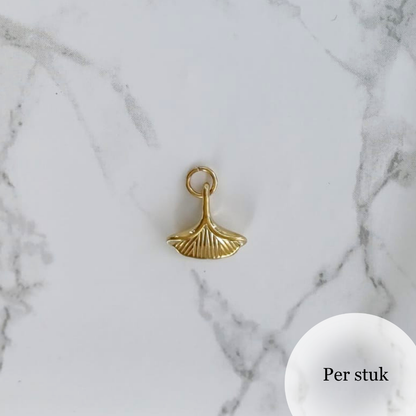 Mix & Match RVS ginkgo bedel met reliëf