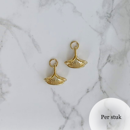 Mix & Match RVS ginkgo bedel met reliëf