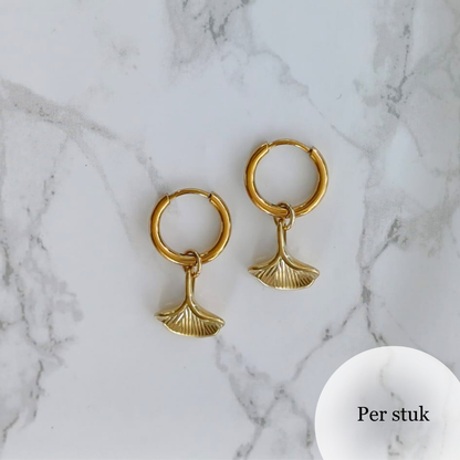 Mix & Match RVS ginkgo bedel met reliëf