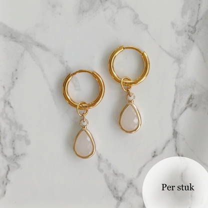 Mix & match witte facetbedel druppel
