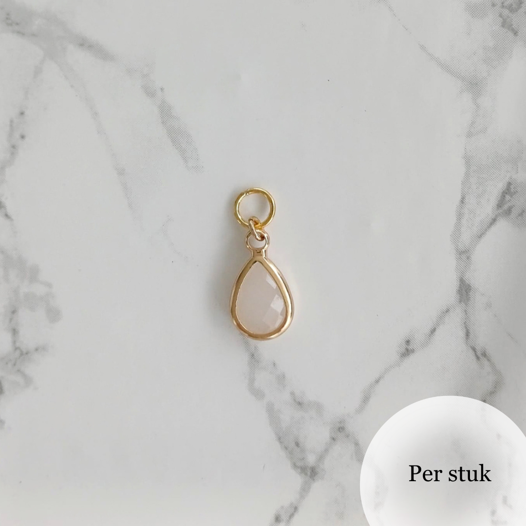 Mix & match witte facetbedel druppel