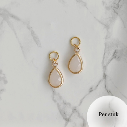 Mix & match witte facetbedel druppel