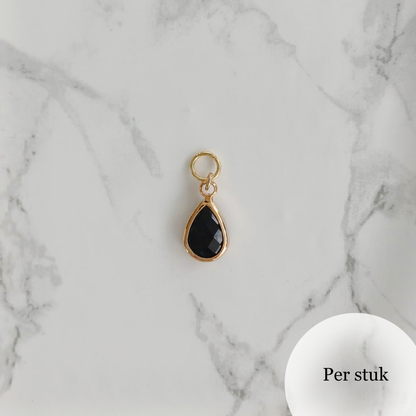 Mix & match zwarte facetbedel druppel