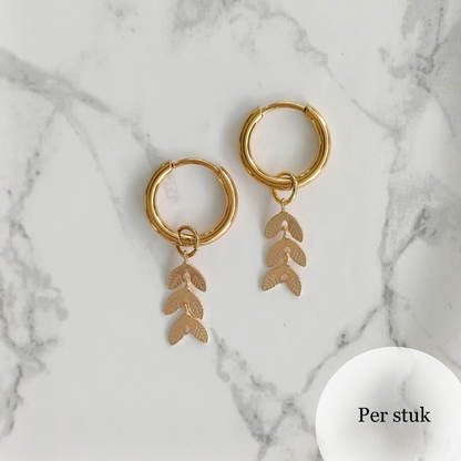 Mix & match bladbedel van RVS goudkleurig