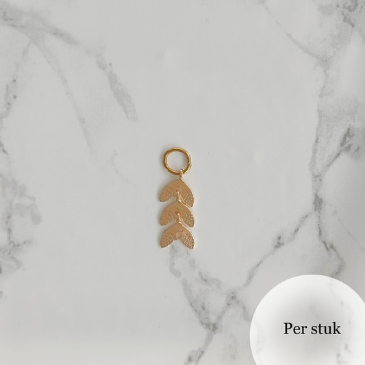 Mix & match bladbedel van RVS goudkleurig