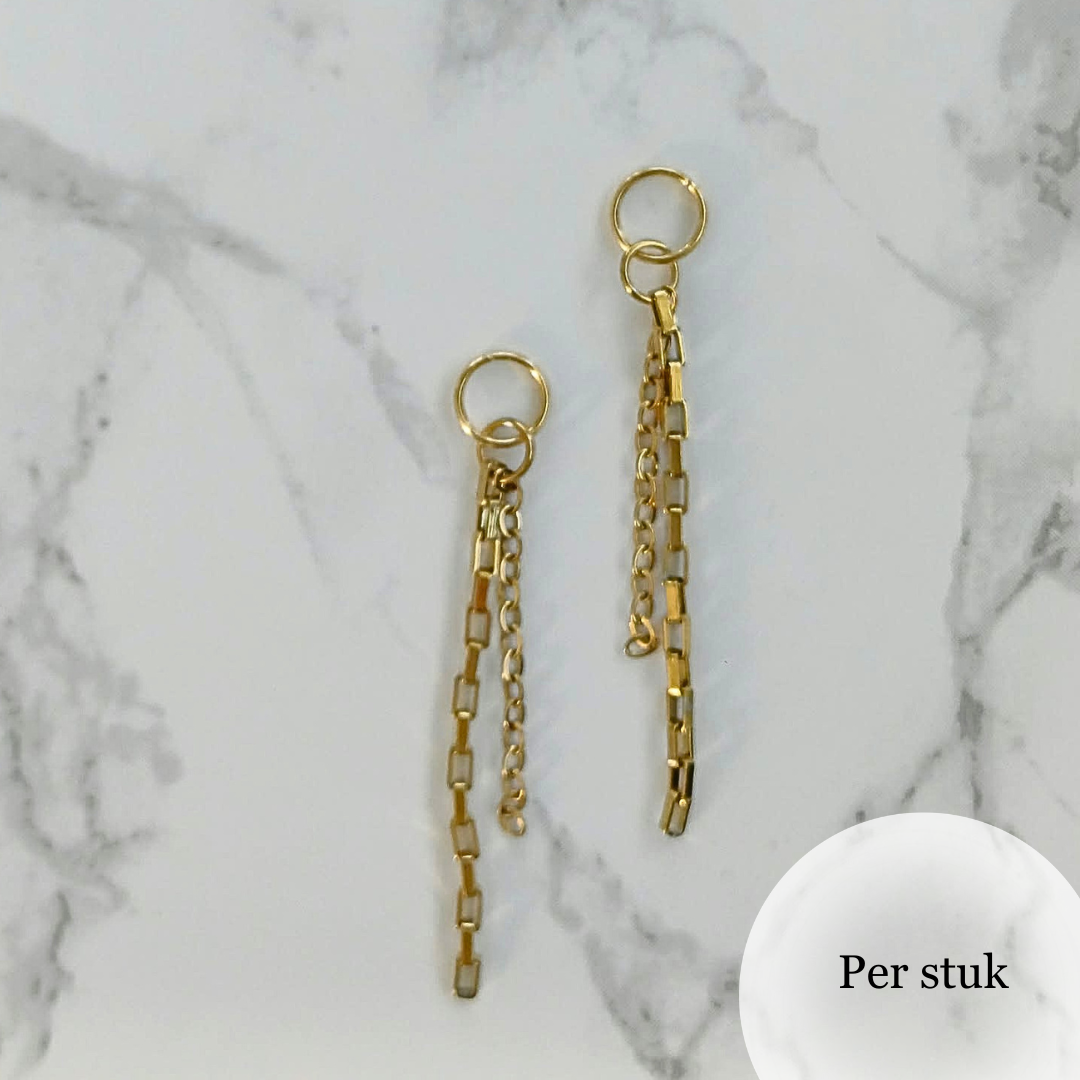 Mix & Match kettingbedel dubbele schakelketting goudkleurig