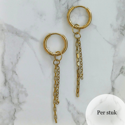 Mix & Match kettingbedel dubbele schakelketting goudkleurig