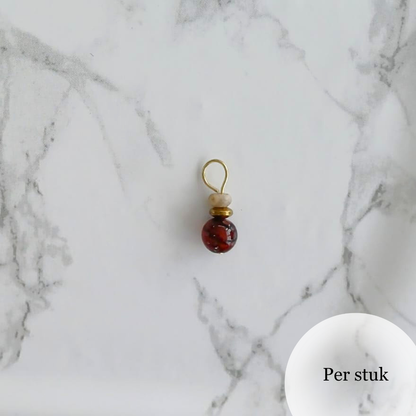 Mix & match bedels met Agaat en Veldspar goudkleurig