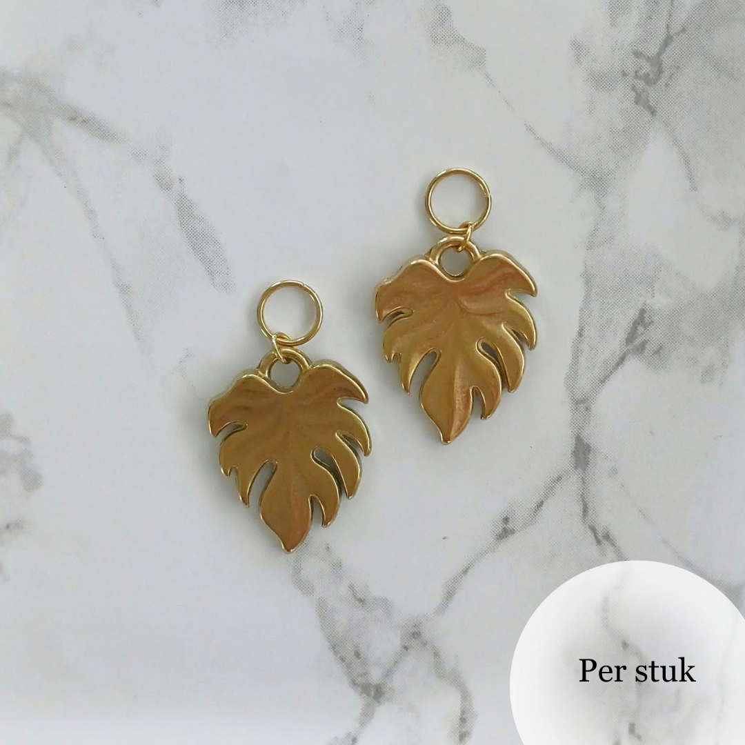 Mix & match RVS bedel blad goudkleurig