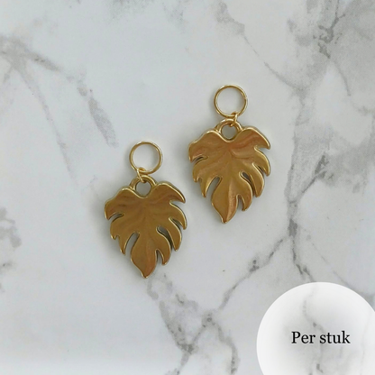 Mix & match RVS bedel blad goudkleurig