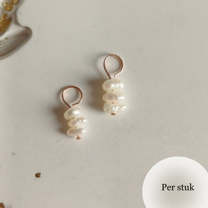 Mix & match bedels met kleine zoetwaterparels rosé goudkleur - tijdloos en elegant