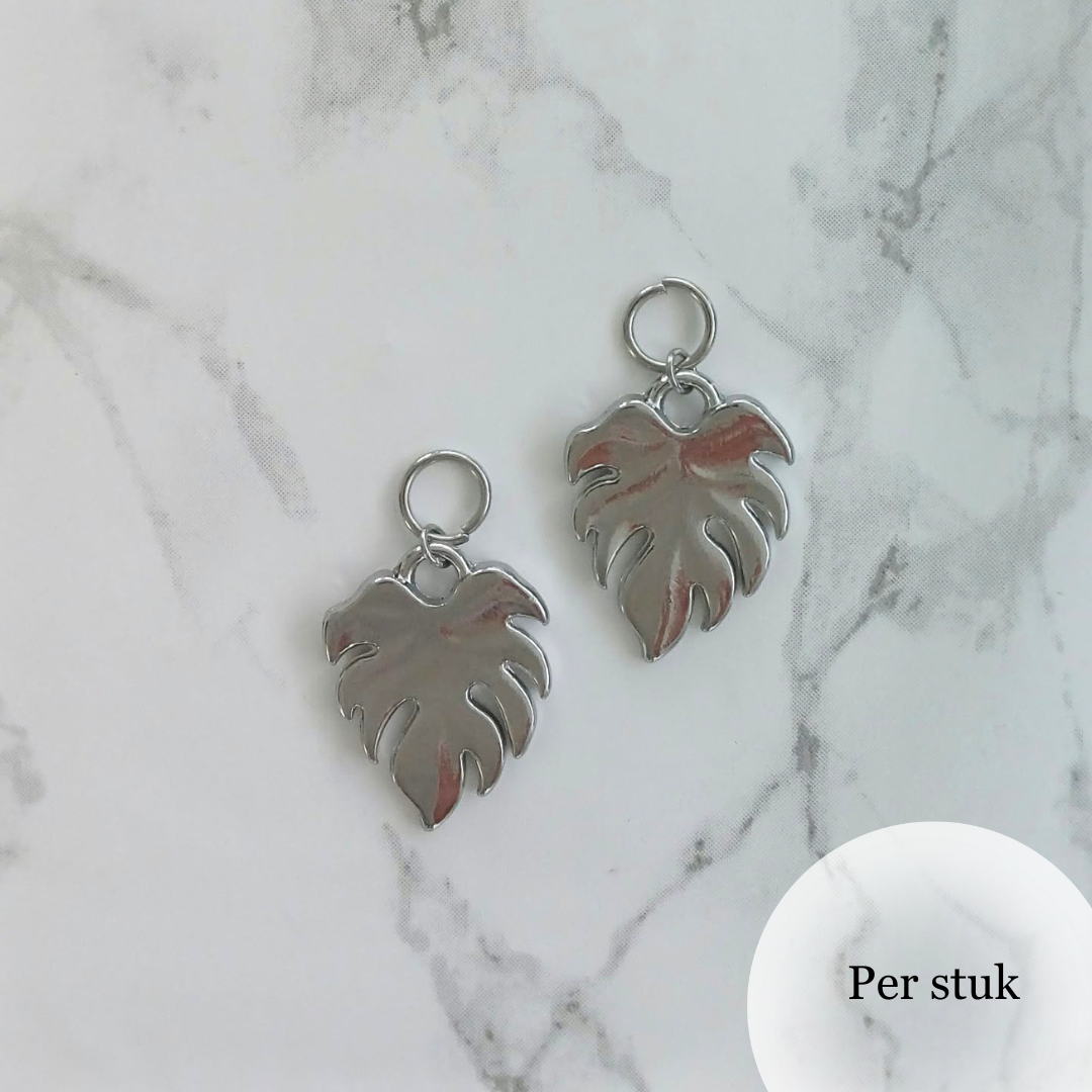 Mix & match RVS bedel blad zilverkleurig