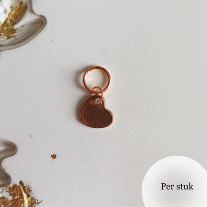 Mix & match rosé goudkleurige hartjes bedels