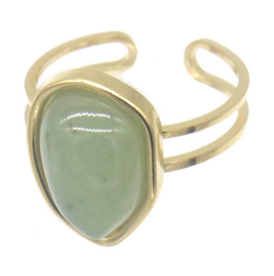 CreEZions RVS ring met grote steen