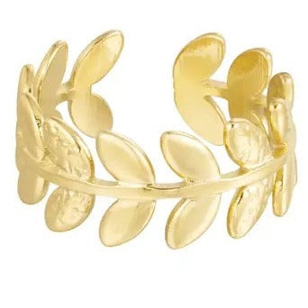 Ring met bladvorm (goud)