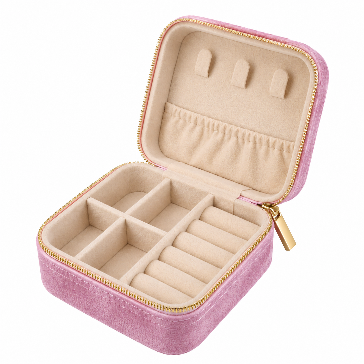 Sieraden opbergdoosje zacht roze
